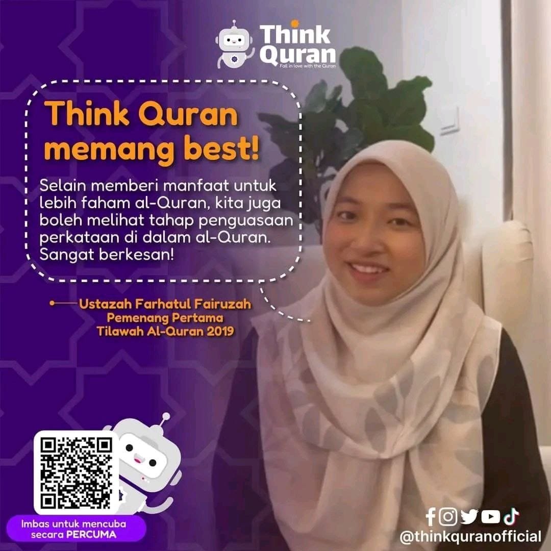 Testimoni Ustazah Farhatul Fairuzah tentang ThinkQuran