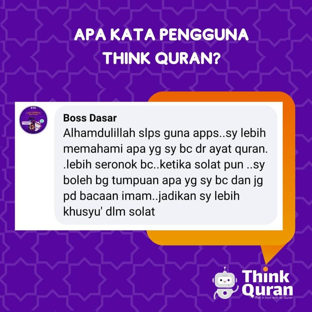 Pengalaman pengguna Boss Dasar bersama ThinkQuran